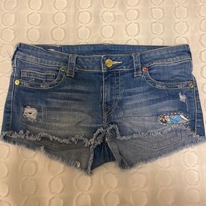True Religion Denim Jean cutoff shorts Size 30